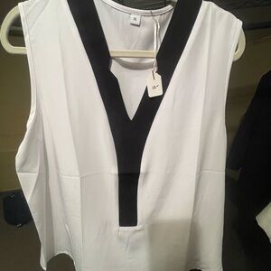 Elegant Black and White Women's Top